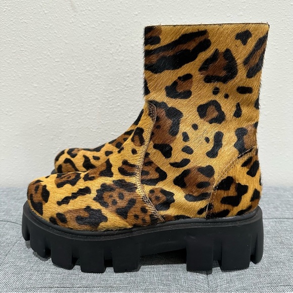 ASOS Leopard Print Platform Boots - Picture 5 of 14